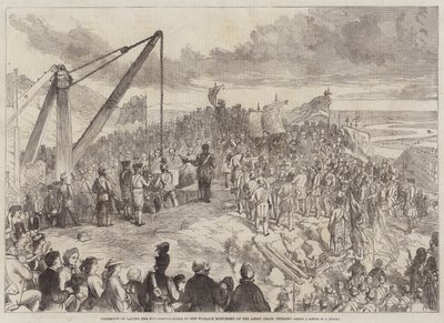 Cerimônia de Colocação da Pedra-Fundação do Monumento Wallace na Abadia Craig, Stirling de Charles Altamont Doyle