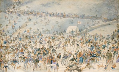 Figuras Patinação no gelo, 1876 de Charles Altamont Doyle