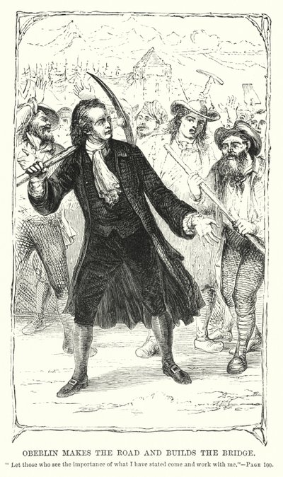 Oberlin faz a estrada e constrói a ponte (gravura) de Charles Altamont Doyle