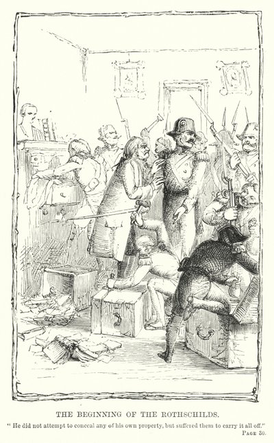 O início dos Rothschilds (gravura) de Charles Altamont Doyle