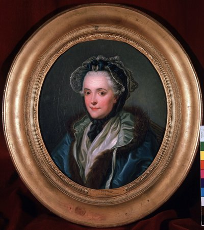 Retrato de Marie-Louise-Nicole (Marie Louise Nicole), Duquesa de Enville (Anville) (1716-1797). Pintura de Charles Amedee Philippe van Loo (1719-1795). de Charles-Amedee-Philippe van Loo