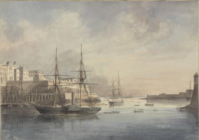 Vista em Malta, ca. 1849 de Charles Andrew Dyce