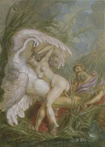 Leda e o Cisne, da Histoire Universelle de Charles Antoine (attr. to) Coypel