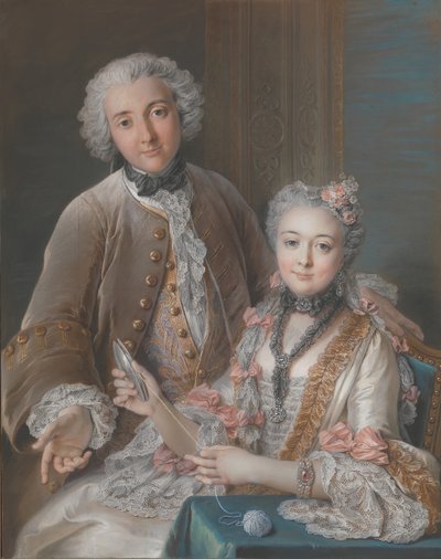François de Jullienne 1722-1754 e sua esposa Marie Élisabeth de Séré de Rieux, 1724-1795, 1743. de Charles Antoine Coypel