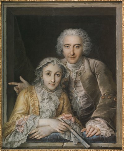 Retrato de Philippe Coypel e a sua esposa de Charles Antoine Coypel