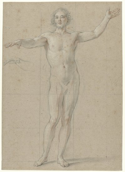 Nu de pé masculino de Charles Antoine Coypel