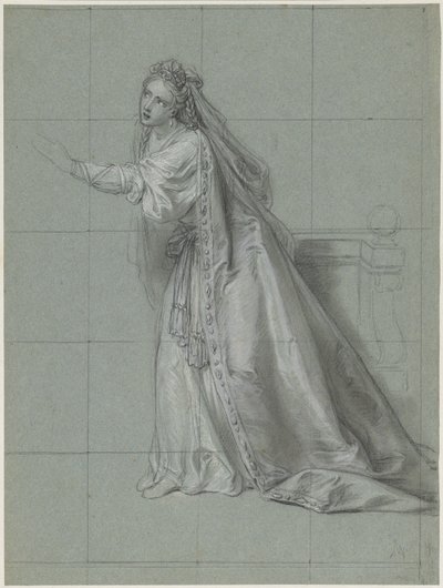 Estudo de uma mulher (Rodugune) virada para a esquerda de Charles Antoine Coypel