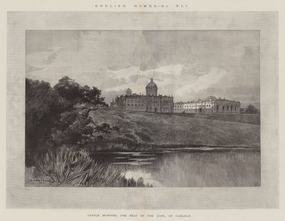 Castelo Howard, o assento do conde de Carlisle de Charles Auguste Loye