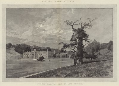 Donington Hall, o assento do senhor Donington de Charles Auguste Loye