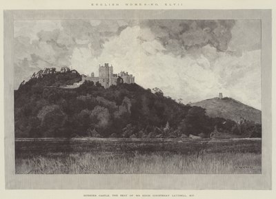 Dunster Castle, a sede do Sr. Hugh Courtenay Luttrell, MP de Charles Auguste Loye