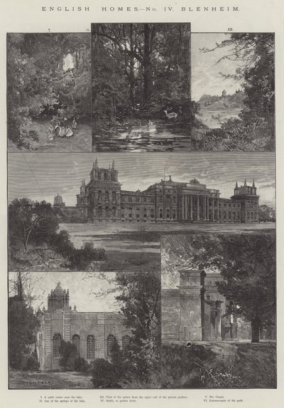 English Home, Blenheim de Charles Auguste Loye