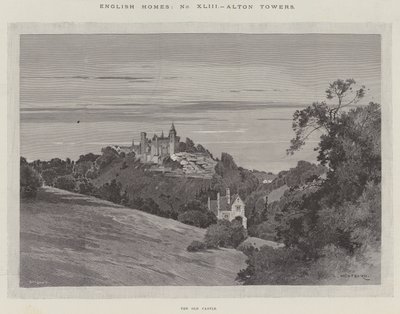 Casas inglesas, torres de Alton, o castelo velho de Charles Auguste Loye