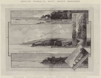 Casas inglesas, montagem Edgcumbe de Charles Auguste Loye