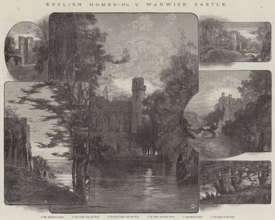 Casas inglesas, castelo de Warwick de Charles Auguste Loye