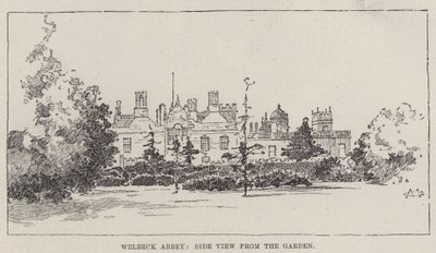 Casas inglesas, abadia de Welbeck de Charles Auguste Loye