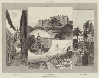 Hyeres, costa sul da França de Charles Auguste Loye