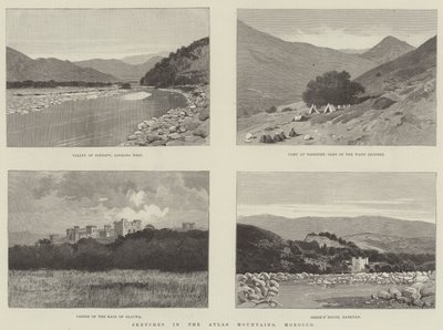 Esboços nas montanhas do Atlas, Marrocos de Charles Auguste Loye