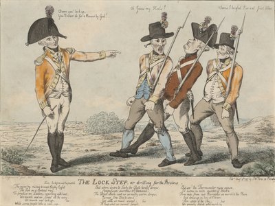 The Lock Step, ou perfuração para o Review, 1797 (gravura colorida) de Charles Aylmer