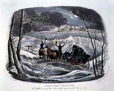 "A Signal of Distress, or The Christmas Visitor", gravada por R.G. Reeve (fl.1811-37) pub. por Thomas McLean de Charles B. (after) Newhouse