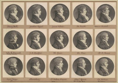 Saint-Mémin Collection of Portraits, Group 46 de Charles B. J. Févret de Saint Mémin