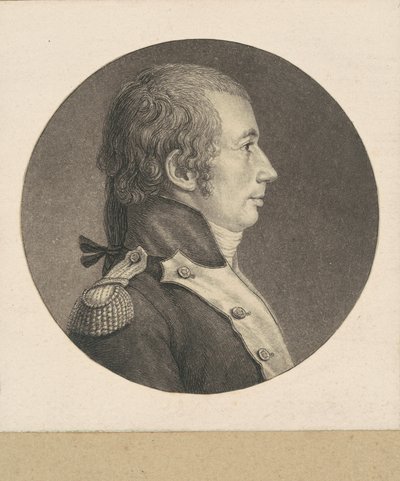 Coronel não identificado da infantaria francesa de Charles B. J. Févret de Saint Mémin