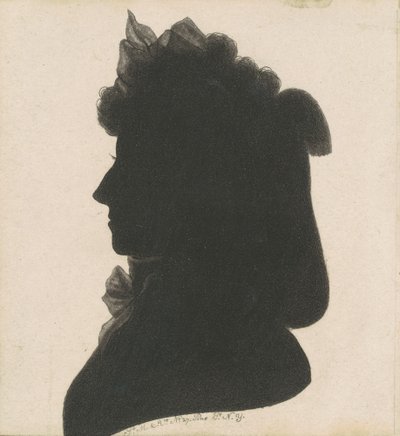 Silhueta Feminina Não Identificada de Charles B. J. Févret de Saint Mémin