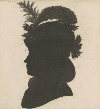 Silhueta Feminina Não Identificada de Charles B. J. Févret de Saint Mémin