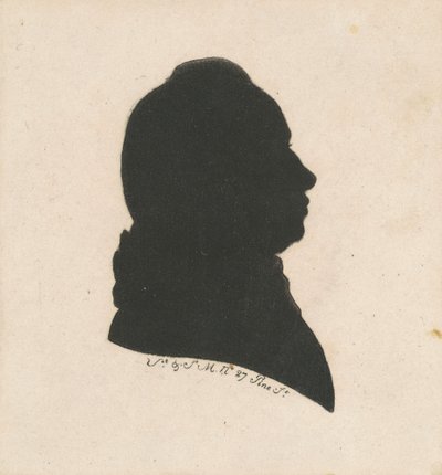 Silhueta Masculina Não Identificada de Charles B. J. Févret de Saint Mémin