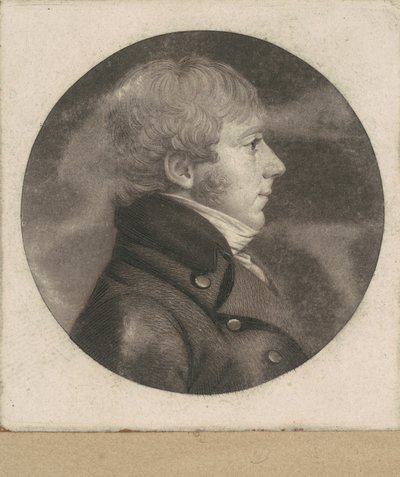Homem não identificado de Charles B. J. Févret de Saint Mémin