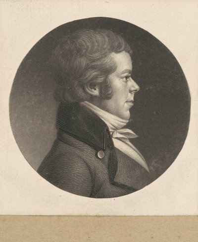 Homem não identificado de Charles B. J. Févret de Saint Mémin
