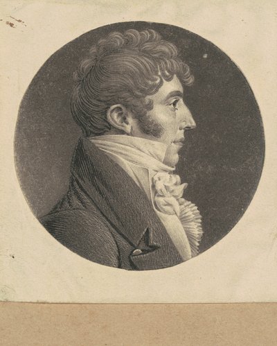 Homem não identificado de Charles B. J. Févret de Saint Mémin