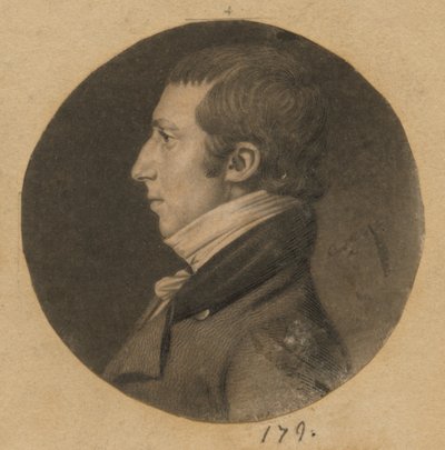 Homem não identificado de Charles Balthazar Julien Févret de Saint-Mémin