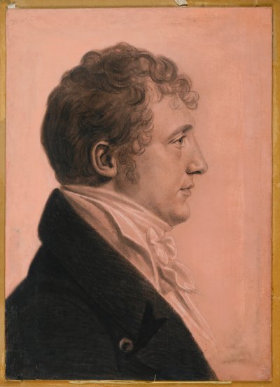 James Alexander Fulton do Monte. Erin, c.1808 (carvão, giz branco e lápis pastel bistre em papel a bordo) de Charles Balthazar Julien Févret de Saint Mémin