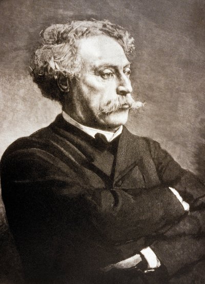 Alexandre Dumas Fils (1824-1895) escritor francês, depois de Leon Bonnat (gravura) de Charles Baude