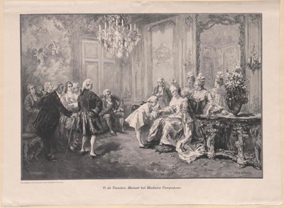 Mozart em frente a Madame Pompadour de Charles Baude
