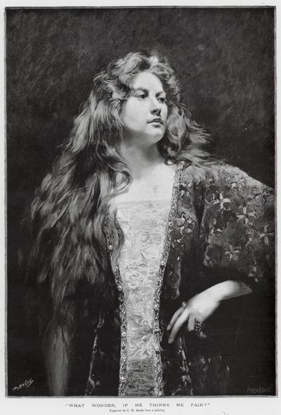 "Que maravilha, se ele me acha justo" (litografia) de Charles Baude