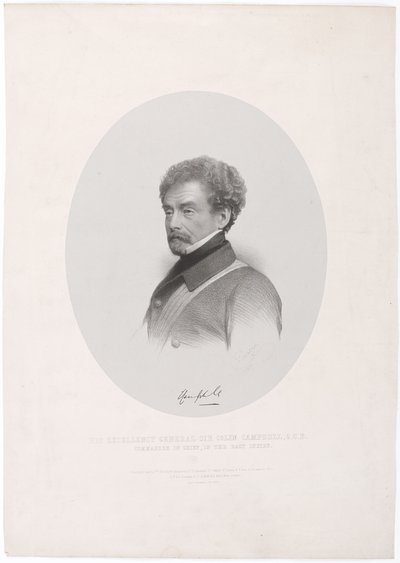 Sua Excelência General Sir Colin Campbell Comandante-Chefe do GCB, nas Índias Orientais de Charles Baugniet