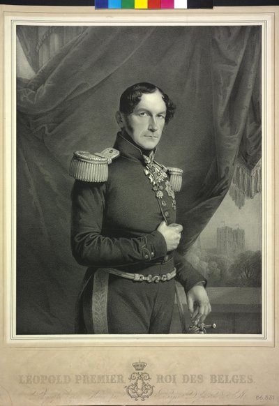 Rei da Bélgica Leopoldo I (litografia) de Charles Baugniet