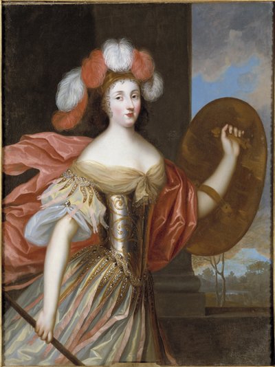Olympe Mancini, comtesse de Soissons en Athena - Portrait of Olympia Mancini (1638-1708), comtess of Soissons as Athena, de Beaubrun, Charles (1604-1692). Óleo sobre tela. Dimensão : 130x99 cm. Nationalmuseum Stockholm de Charles Beaubrun