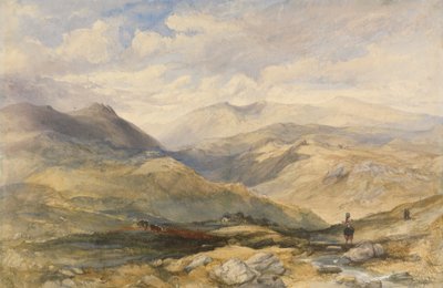Paisagem de montanha com figuras de Charles Bentley