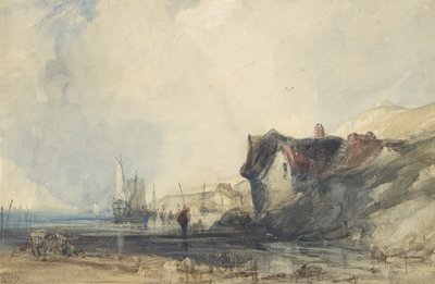 Vista na costa em Deal, ca. 1846. de Charles Bentley