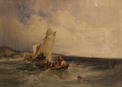 Wicklow Bay, c.1840 (aguarela sobre papel) de Charles Bentley