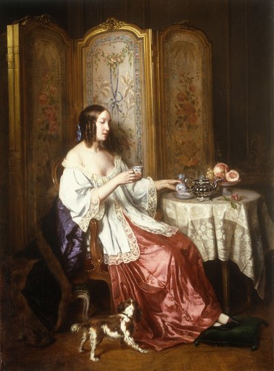 Uma xícara de chocolate, 1844 de Charles Beranger