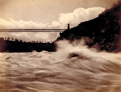 Os rápidos, abaixo da ponte suspensa de Charles Bierstadt