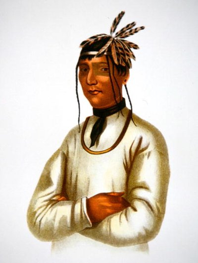 Caatousee of the Chippewa Tribe (cor litho) de Charles Bird King