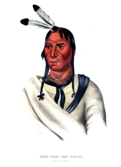 Eshtahumbah (Olhos Sonolentos), um Chefe Sioux de Charles Bird King