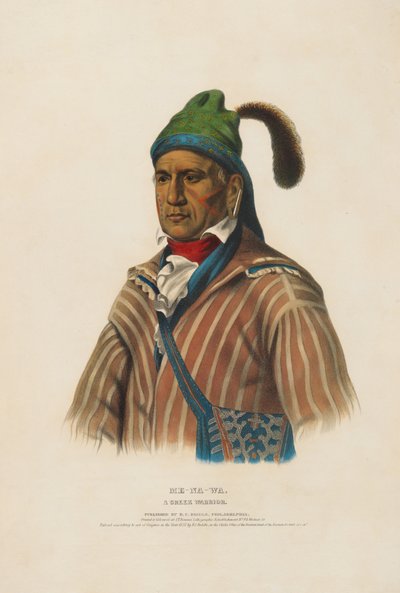 Me-na-wa - um guerreiro creek de Charles Bird King