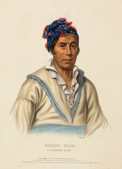 RÃ DA PRIMAVERA. A CHIEF CHEROKEE, de History of the Indian Tribes of North America de Charles Bird King
