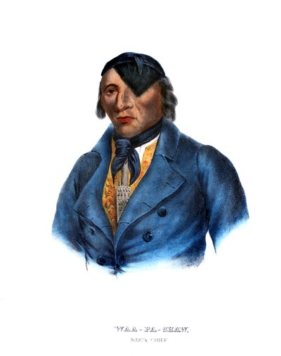 Waapashaw, um chefe Sioux. de Charles Bird King