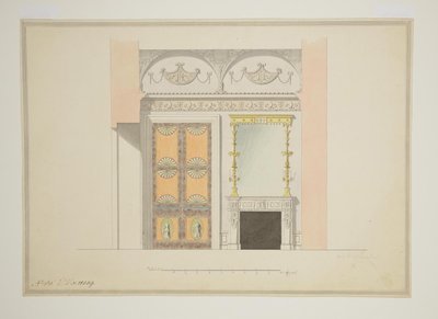 Projeto da Biblioteca do Gabinete, início dos anos 1780 de Charles Cameron